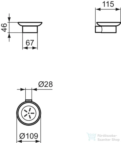 Ideal Standard CONCA ROUND fali szappantartó,brushed gold T4509A2
