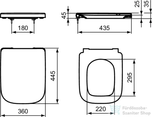 Ideal Standard I.LIFE A wc ülőke,fehér T453001