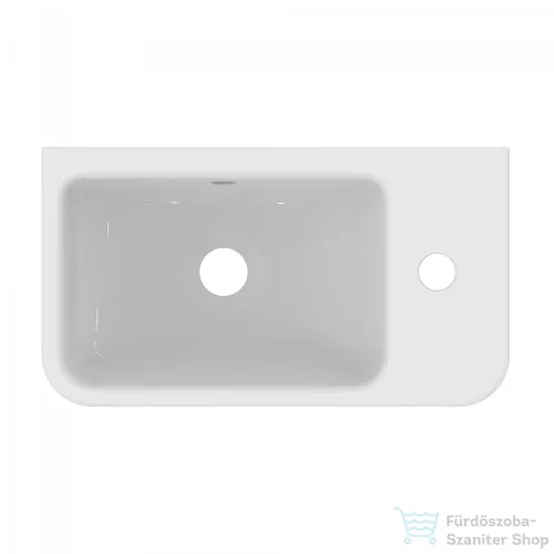 Ideal Standard I.LIFE S 45x25 cm-es falra/bútorra szerelhető mosdó jobb oldali csaplyukkal, fehér T458601