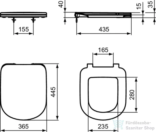 Ideal Standard I.LIFE A soft-close wc ülőke,fehér T467901