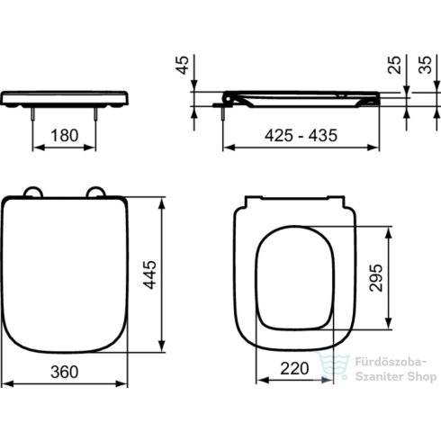 Ideal Standard I.LIFE B soft-close wc ülőke,fehér T468301