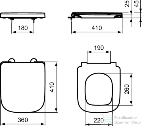 Ideal Standard I.LIFE S wc ülőke,fehér T473601