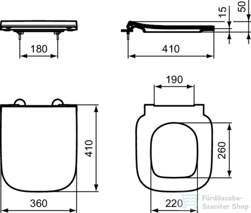 Ideal Standard I.LIFE S  soft-close wc ülőke,fehér T473701