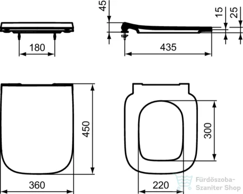 Ideal Standard I.LIFE A wc ülőke,fehér T481201