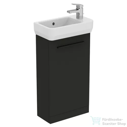 Ideal Standard I.Life S 41x20,5 cm-es 1 ajtós álló szekrény mosdó és fogantyú nélkül,Carbon grey matt T5005NV