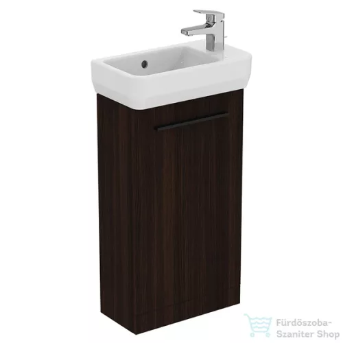 Ideal Standard I.Life S 41x20,5 cm-es 1 ajtós álló szekrény mosdó és fogantyú nélkül,Coffee oak T5005NW