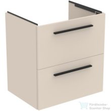   Ideal Standard I.LIFE A 60x44 cm-es 2 fiókos fali szekrény mosdó és fogantyú nélkül,Sand beige matt T5255NF