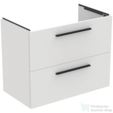   Ideal Standard I.LIFE A 80x44 cm-es 2 fiókos fali alsószekrény mosdó és fogantyú nélkül,matt fehér T5256DU