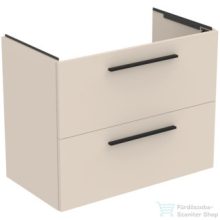   Ideal Standard I.LIFE A 80x44 cm-es 2 fiókos fali alsószekrény mosdó és fogantyú nélkül,Sand beige matt T5256NF