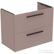   Ideal Standard I.LIFE A 80x44 cm-es 2 fiókos fali alsószekrény mosdó és fogantyú nélkül,Greige matt T5256NH