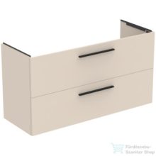   Ideal Standard I.LIFE A 120x44 cm-es 2 fiókos fali alsószekrény mosdó és fogantyú nélkül,Sand beige matt T5258NF