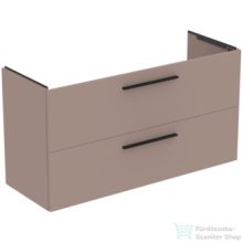   Ideal Standard I.LIFE A 120x44 cm-es 2 fiókos fali alsószekrény mosdó és fogantyú nélkül,Greige matt T5258NH