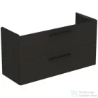 Ideal Standard I.LIFE A 120x44 cm-es 2 fiókos fali alsószekrény mosdó és fogantyú nélkül,Carbon grey matt T5258NV