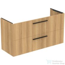   Ideal Standard I.LIFE A 120x44 cm-es 2 fiókos fali alsószekrény mosdó és fogantyú nélkül,Natural oak T5258NX