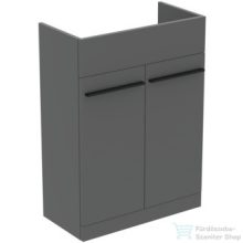   Ideal Standard I LIFE A 60x30 cm-es 2 ajtós álló alsószekrény mosdó,munkalap és fogantyú nélkül,Quartz grey matt T5262NG