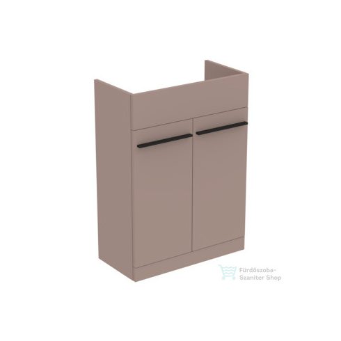 Ideal Standard I LIFE A 60x30 cm-es 2 ajtós álló alsószekrény mosdó,munkalap és fogantyú nélkül,Greige matt T5262NH