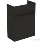 Ideal Standard I LIFE A 60x30 cm-es 2 ajtós álló alsószekrény mosdó,munkalap és fogantyú nélkül,Carbon grey matt T5262NV