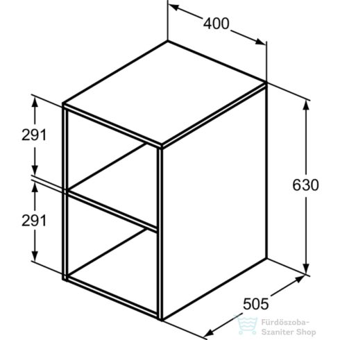Ideal Standard I.Life B 40x50,5x63 cm-es nyitott oldalsó szekrény,Natural oak T5267NX