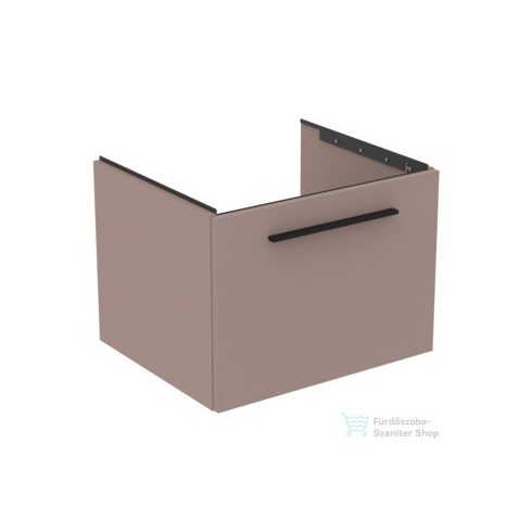 Ideal Standard I.Life B 60x50,5 cm-es 1 fiókos fali szekrény mosdó és fogantyú nélkül,Greige matt T5269NH