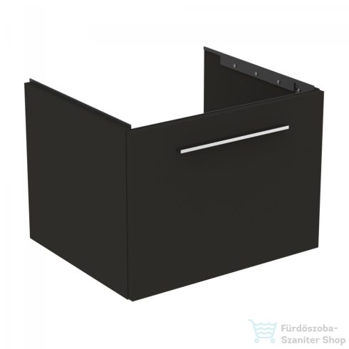 Ideal Standard I.Life B 60x50,5 cm-es 1 fiókos fali szekrény mosdó és fogantyú nélkül,Carbon grey matt T5269NV