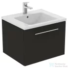 Ideal Standard I.Life B 60x50,5 cm-es 1 fiókos fali szekrény mosdó és fogantyú nélkül,Carbon grey matt T5269NV