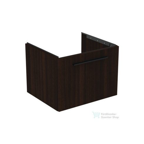 Ideal Standard I.Life B 60x50,5 cm-es 1 fiókos fali szekrény mosdó és fogantyú nélkül,Coffee oak T5269NW