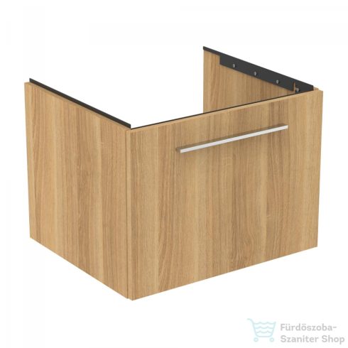 Ideal Standard I.Life B 60x50,5 cm-es 1 fiókos fali szekrény mosdó és fogantyú nélkül,Natural oak T5269NX