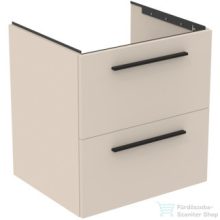   Ideal Standard I.Life B 60x50,5 cm-es 2 fiókos fali szekrény mosdó és fogantyú nélkül,Sand beige matt T5270NF