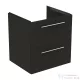 Ideal Standard I.Life B 60x50,5 cm-es 2 fiókos fali szekrény mosdó és fogantyú nélkül,Carbon grey matt T5270NV