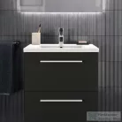 Ideal Standard I.Life B 60x50,5 cm-es 2 fiókos fali szekrény mosdó és fogantyú nélkül,Carbon grey matt T5270NV