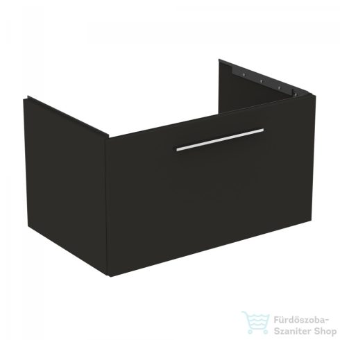 Ideal Standard I.Life B 80x50,5 cm-es 1 fiókos fali szekrény mosdó és fogantyú nélkül,Carbon grey matt T5271NV