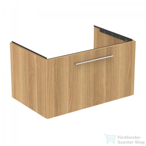 Ideal Standard I.Life B 80x50,5 cm-es 1 fiókos fali szekrény mosdó és fogantyú nélkül,Natural oak T5271NX