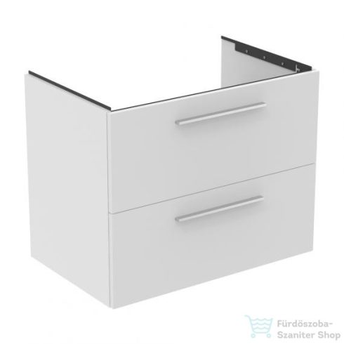 Ideal Standard I.Life B 80x50,5 cm-es 2 fiókos fali szekrény mosdó és fogantyú nélkül,matt fehér T5272DU