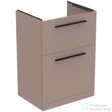   Ideal Standard I.LIFE A 60x44 cm-es 2 fiókos álló szekrény mosdó és fogantyú nélkül,Greige matt T5273NH