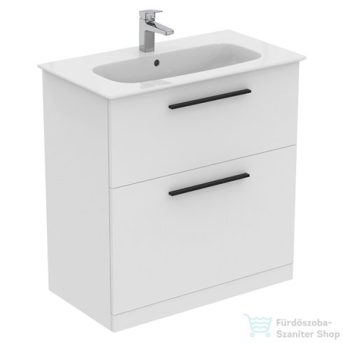 Ideal Standard I.LIFE A 80x44 cm-es 2 fiókos álló szekrény mosdó és fogantyú nélkül,matt fehér T5274DU