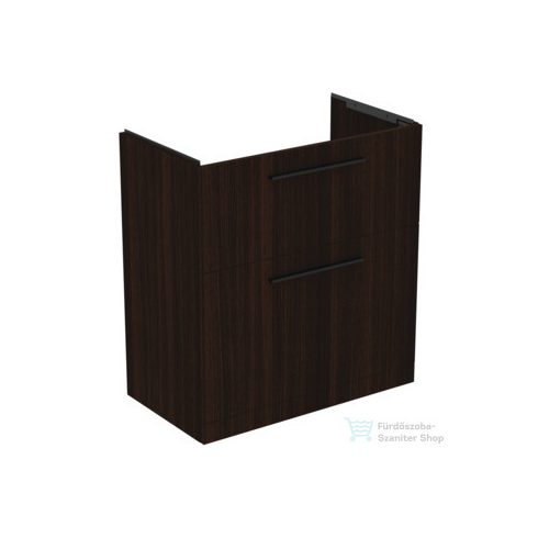 Ideal Standard I.LIFE A 80x44 cm-es 2 fiókos álló szekrény mosdó és fogantyú nélkül,Coffee oak T5274NW