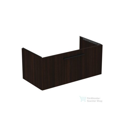 Ideal Standard I.Life B 100x50,5 cm-es 1 fiókos fali szekrény mosdó és fogantyú nélkül,Coffee oak T5275NW