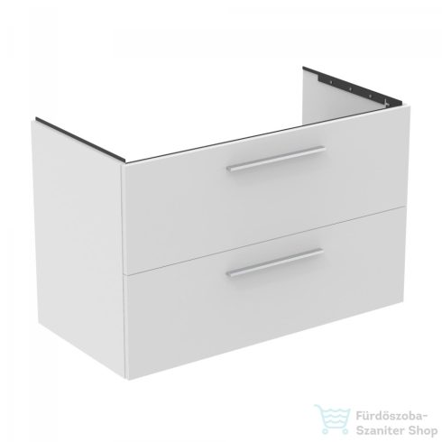 Ideal Standard I.Life B 100x50,5 cm-es 2 fiókos fali szekrény mosdó és fogantyú nélkül,matt fehér T5276DU