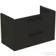 Ideal Standard I.Life B 100x50,5 cm-es 2 fiókos fali szekrény mosdó és fogantyú nélkül,Carbon grey matt T5276NV