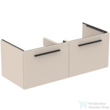   Ideal Standard I.Life B 120x50,5 cm-es 2 fiókos fali szekrény mosdó és fogantyú nélkül,Sand beige matt T5277NF
