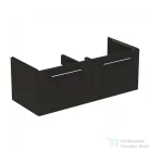Ideal Standard I.Life B 120x50,5 cm-es 2 fiókos fali szekrény mosdó és fogantyú nélkül,Carbon grey matt T5277NV
