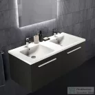 Ideal Standard I.Life B 120x50,5 cm-es 2 fiókos fali szekrény mosdó és fogantyú nélkül,Carbon grey matt T5277NV