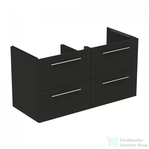 Ideal Standard I.Life B 120x50,5 cm-es 4 fiókos fali szekrény mosdó és fogantyú nélkül,Carbon grey matt T5278NV