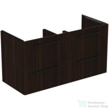   Ideal Standard I.Life B 120x50,5 cm-es 4 fiókos fali szekrény mosdó és fogantyú nélkül,Coffee oak T5278NW