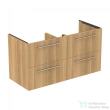   Ideal Standard I.Life B 120x50,5 cm-es 4 fiókos fali szekrény mosdó és fogantyú nélkül,Natural oak T5278NX