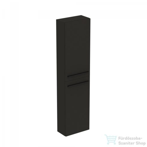 Ideal Standard I.Life S 40x21x160 cm-es 2 ajtós szekrény fogantyú nélkül,Carbon grey matt T5288NV