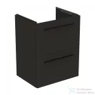 Ideal Standard I.Life S 50x37,5 cm-es 2 fiókos fali szekrény mosdó és fogantyú nélkül,Carbon grey matt T5291NV