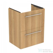   Ideal Standard I.Life S 50x37,5 cm-es 2 fiókos fali szekrény mosdó és fogantyú nélkül,Natural oak T5291NX