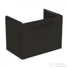Ideal Standard I.Life S 60x37,5 cm-es 1 fiókos fali szekrény mosdó és fogantyú nélkül,Carbon grey matt T5292NV