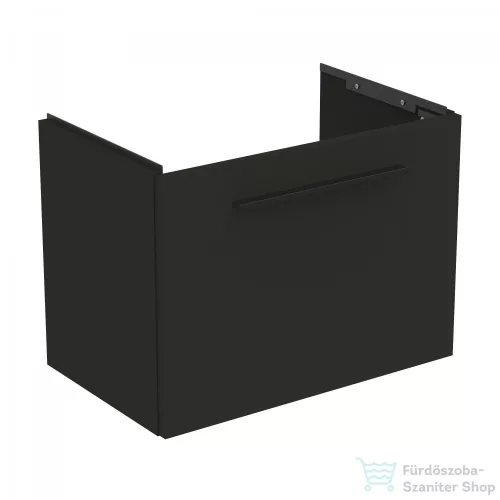 Ideal Standard I.Life S 60x37,5 cm-es 1 fiókos fali szekrény mosdó és fogantyú nélkül,Carbon grey matt T5292NV